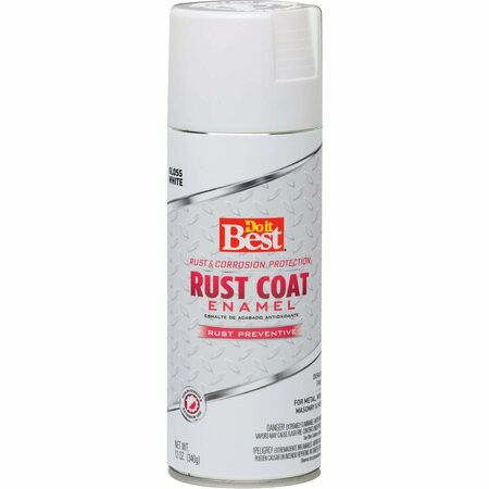 ALL-SOURCE Rust Coat Enamel Gloss White 12 Oz. Anti-Rust Spray Paint 203505D